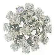 Vintage Style Diamond Cluster Ring