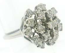 Vintage Style Diamond Cluster Ring