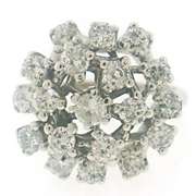 Vintage Style Diamond Cluster Ring