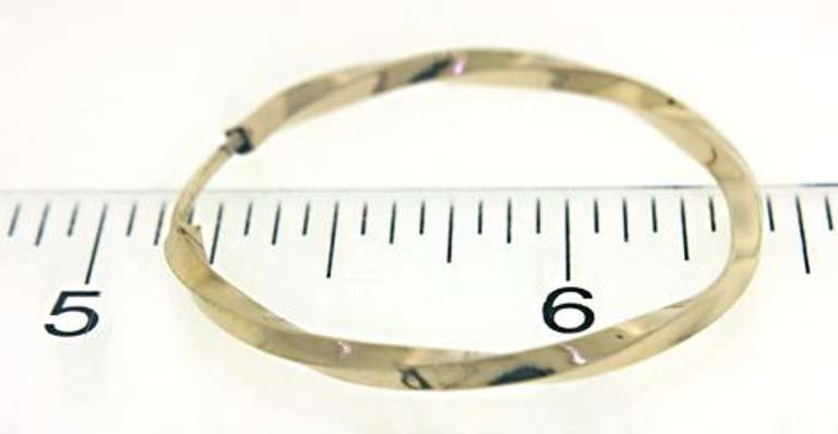 Simple Gold Twist Endless Hoop Earrings
