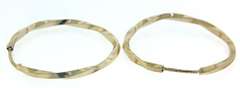 Simple Gold Twist Endless Hoop Earrings