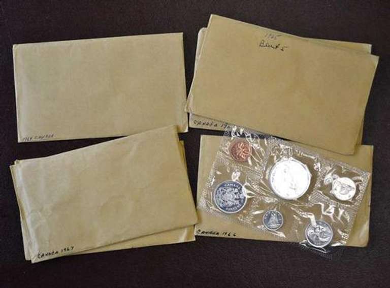7 Canada Silver Proof Sets, 64, 65x2, 66x2, 67x2