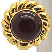 LADIES 18KT YELLOW GOLD AMBER EARRINGS.