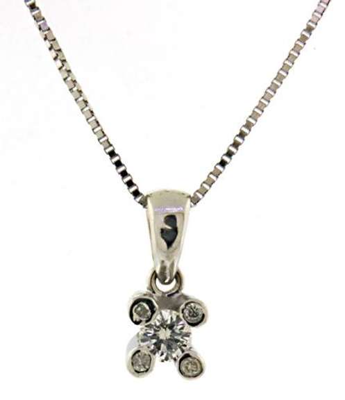 Petite 5 Diamond Pendant Necklace