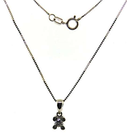 Petite 5 Diamond Pendant Necklace