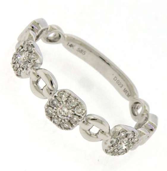 Fancy 18kt WG Diamond Cluster Ring