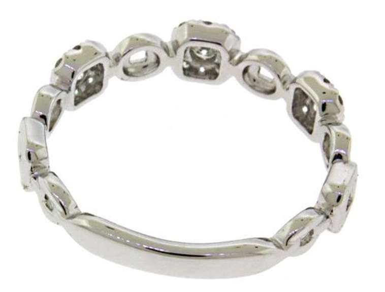 Fancy 18kt WG Diamond Cluster Ring