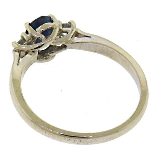 Stunning 14kt WG Blue Sapphire and Diamond Ring