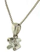 Petite 5 Diamond Pendant Necklace