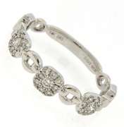 Fancy 18kt WG Diamond Cluster Ring