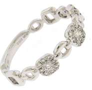 Fancy 18kt WG Diamond Cluster Ring