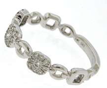 Fancy 18kt WG Diamond Cluster Ring