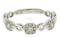 Fancy 18kt WG Diamond Cluster Ring
