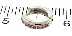 Cute Pink Sapphire Hoop Earrings