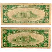 2 1929 $10 National Currency Notes Series FR 1860 B E
