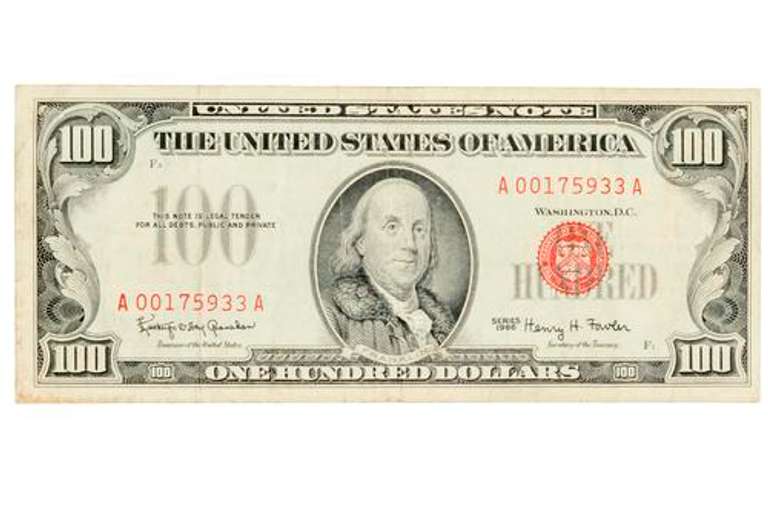 1966 $100 Red Seal US Note