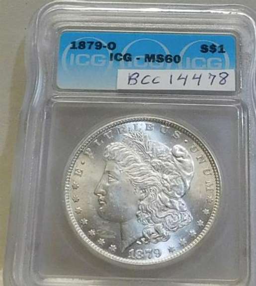 1879-O Morgan Dol, ICG MS-60 good strike, hard date