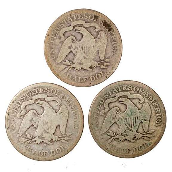 1869 1876 S And 1877 S Seated Halves