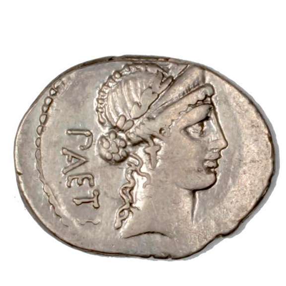 Roman Republic Considius Paetus 46 BC Ar Denarius