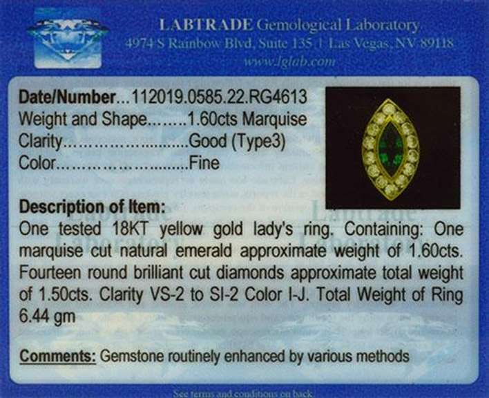 Fabulous 18KT Yellow Gold Lady's Ring