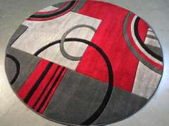 Decorative Contemporary Carved Area Rug 6' Round