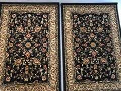 Persian Kashan Design Matching Pair 3x4 Area Rug