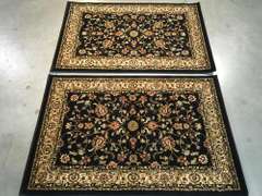 Persian Kashan Design Matching Pair 3x4 Area Rug