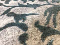 Magnificent Vintage Carved Design Area Rug 8x11