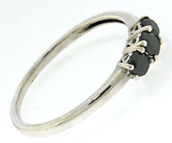 Sterling Silver Black Diamond Ring