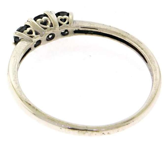 Sterling Silver Black Diamond Ring