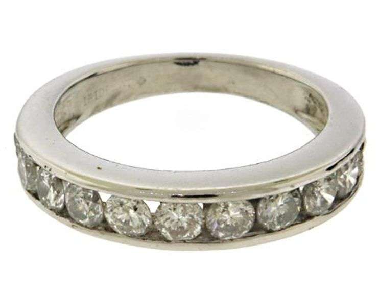 Classic Platinum Channel Set Diamond Band