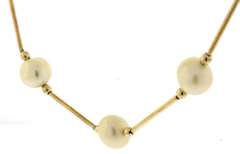 Elegant 14kt YG Fresh Water Pearl Station Necklace