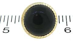 14kt Black Onyx with Fluted Bezel Earrings