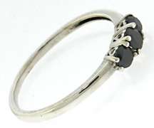 Sterling Silver Black Diamond Ring