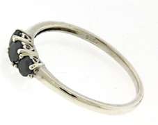 Sterling Silver Black Diamond Ring