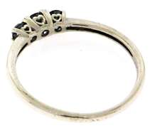 Sterling Silver Black Diamond Ring