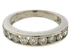 Classic Platinum Channel Set Diamond Band