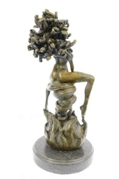 Bronze Sculpture Woman Burst From Flame