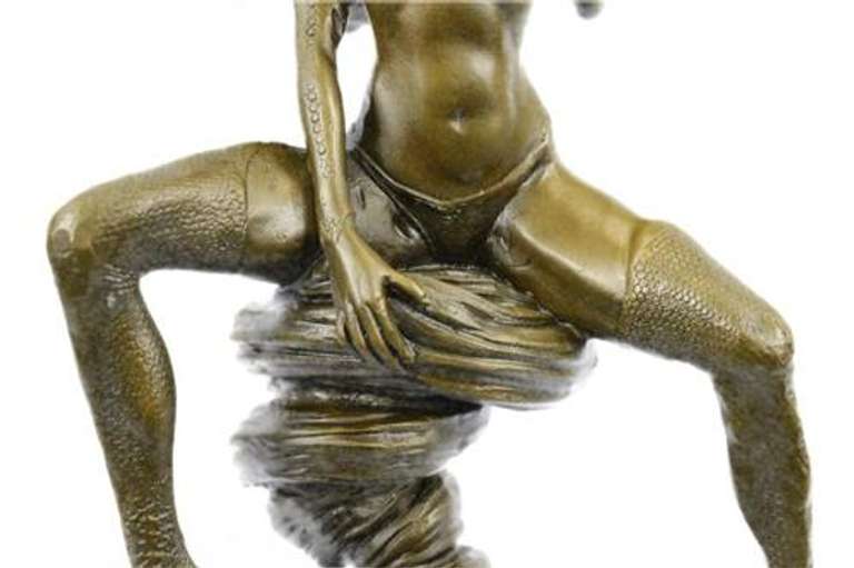 Bronze Sculpture Woman Burst From Flame