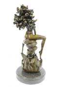 Bronze Sculpture Woman Burst From Flame