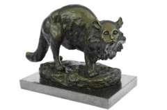 A Persian Cat Bronze Sculpture Figurine