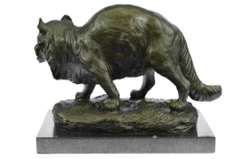 A Persian Cat Bronze Sculpture Figurine