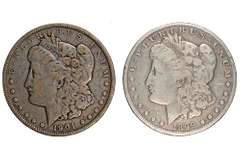 1899 and 1901 Raw Morgan Dollars
