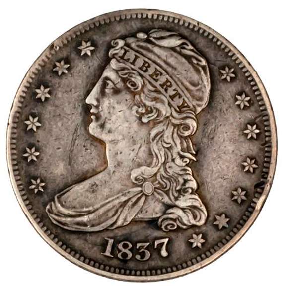 1837 Sharp Reeded Edge Type Bust Half Dollar