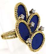 Beautiful 18kt Lapis and Diamond Ring