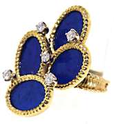 Beautiful 18kt Lapis and Diamond Ring