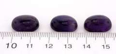 Set of 3 Beautiful Oval Cabochon Natural Amethysts