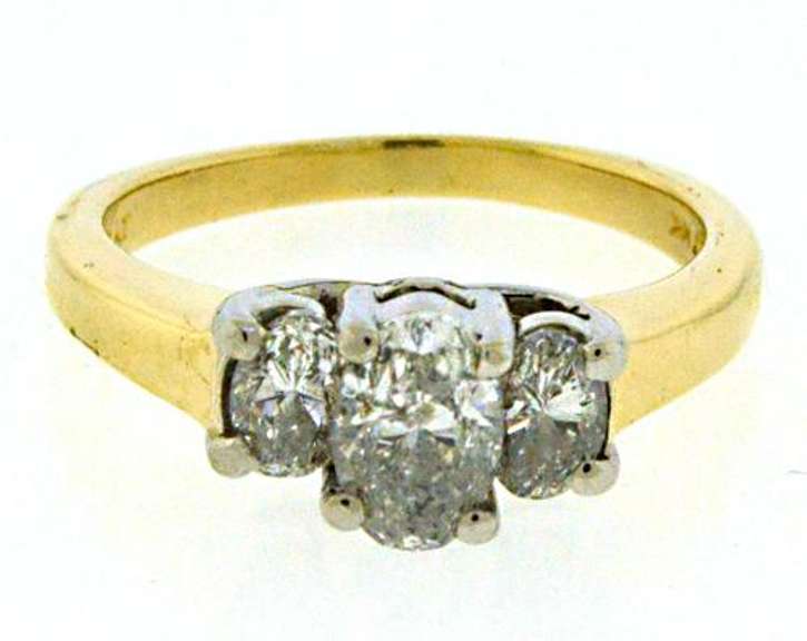 Stunning Yellow Gold Diamond Oval Ring