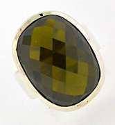 925 Sterling Silver Green Stone Ring