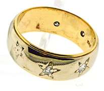 Whimsical 14kt YG Gents' Star Diamond Ring